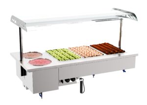 Einbau Bain-Marie mit Schalen 3/1 für Gastronomie und Gewerbe