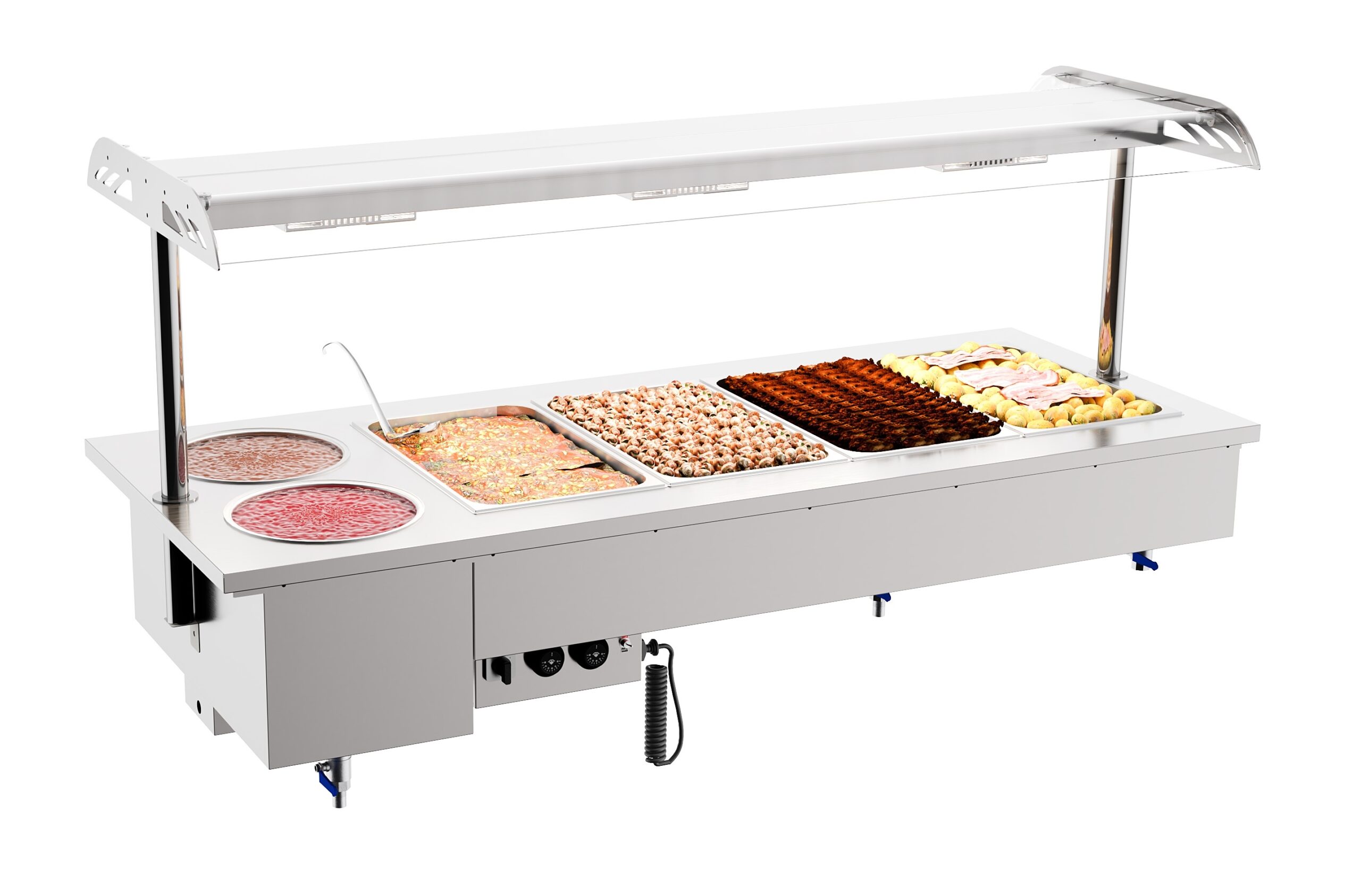 Einbau Bain-Marie mit Schalen für Gastronomie und Gewerbe