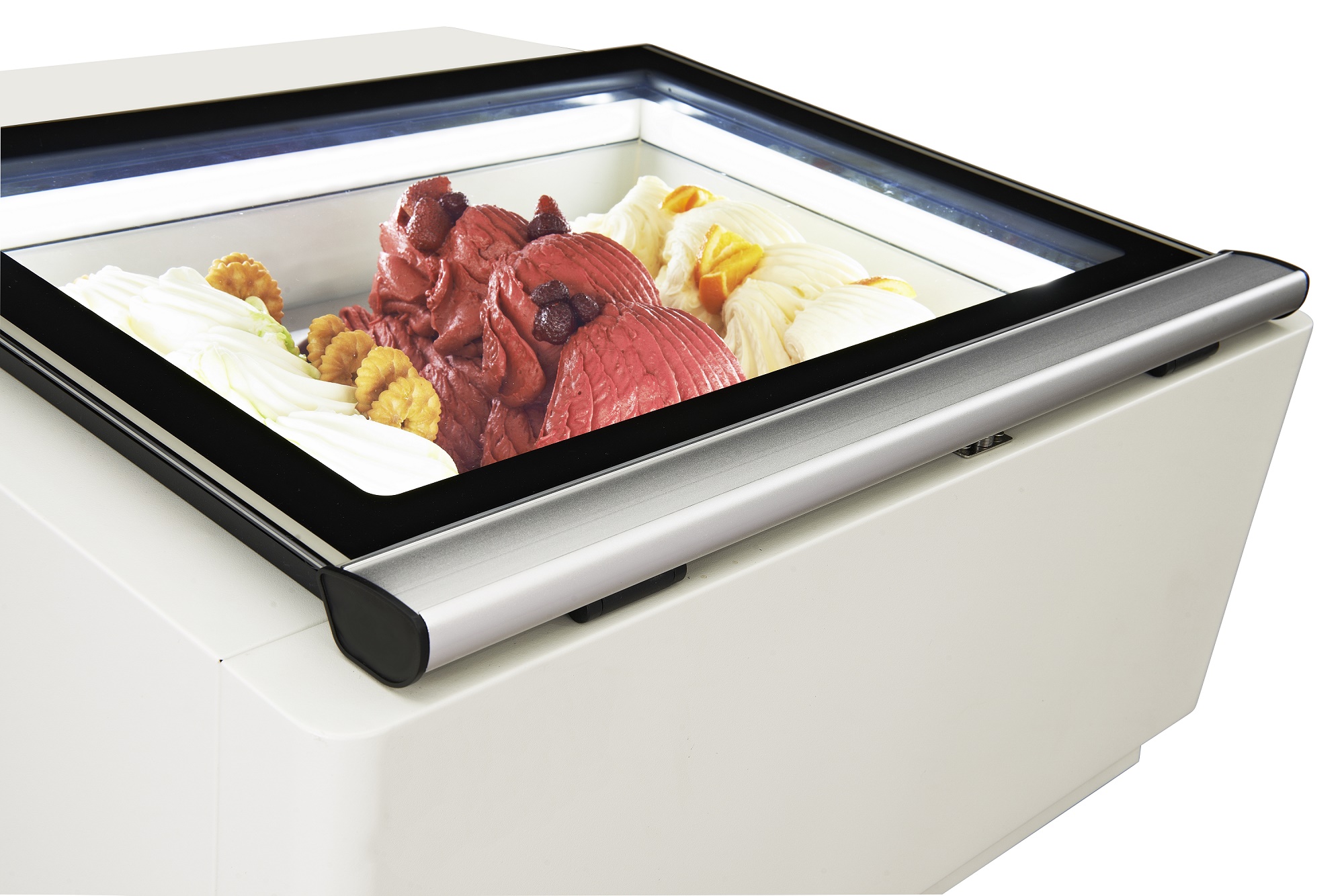 Tischmodell Speiseisvitrine Weiß | 3x5 ltr