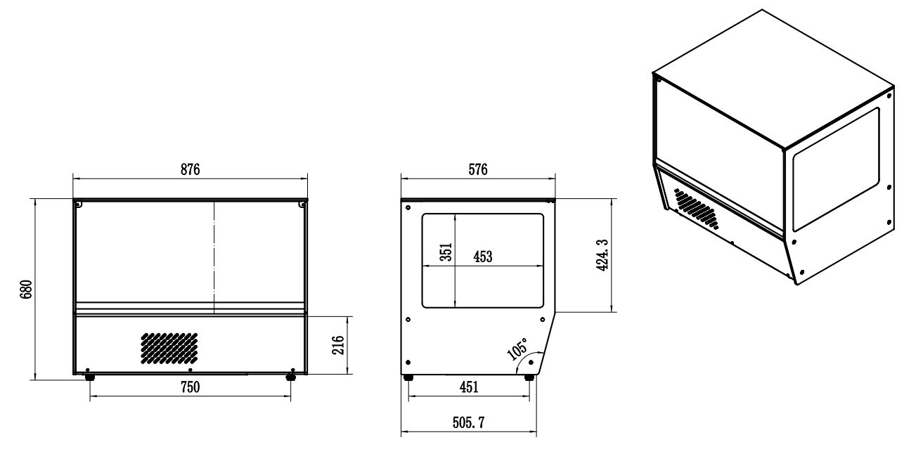 gastro kühlvitrine | verkaufsvitrine kühlung | tischmodell kühlvitrine | kühlvitrine 159 l | kühlvitrine umluft