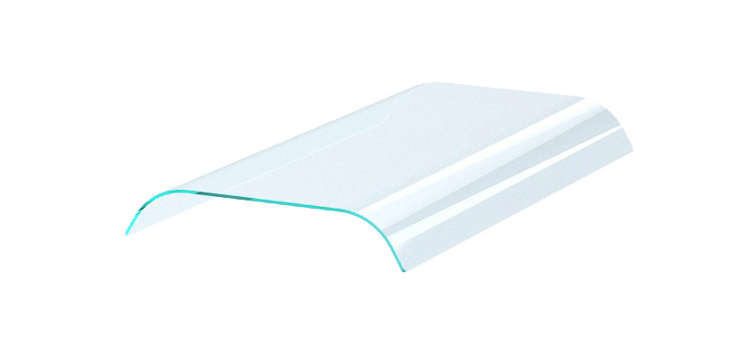 Aufsatzbord mit doppelt abgerundetem Glas 4/1 für Gastronomie und Gewerbe