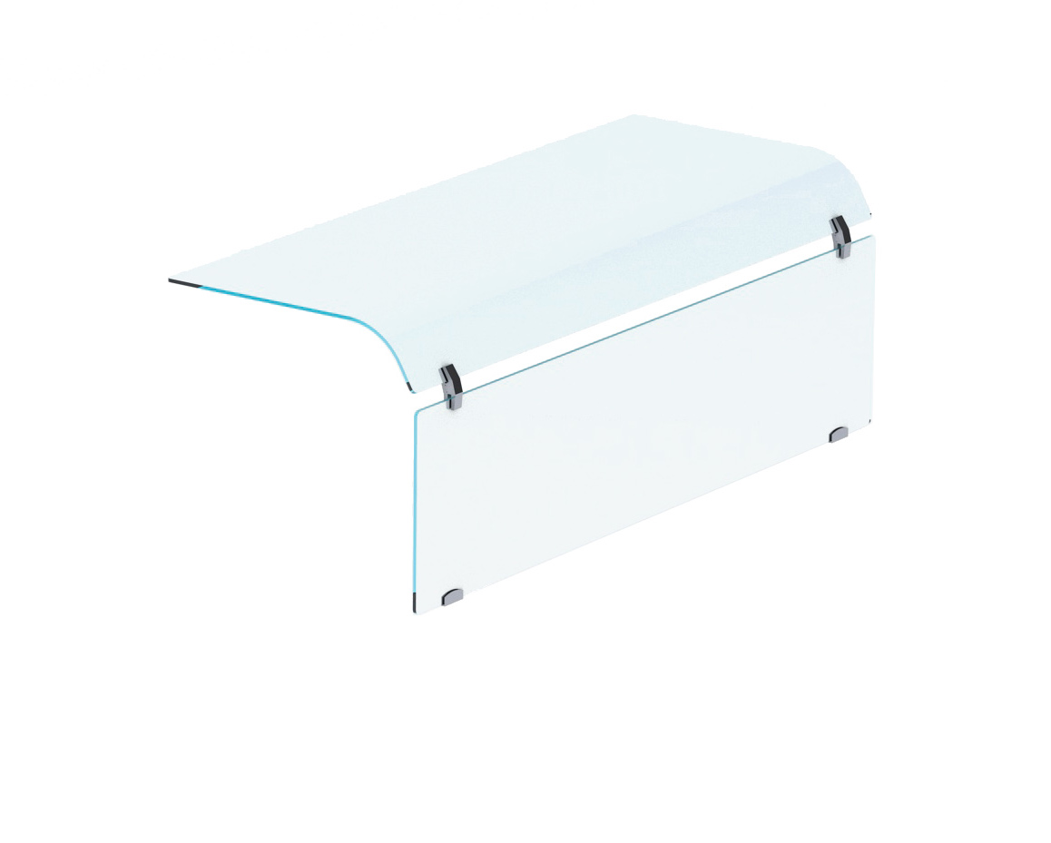 Aufsatzbord Glas für Gastronomie und Gewerbe