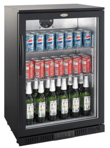 Barkühlschrank Schwarz 1 Tür für Gastronomie und Gewerbe