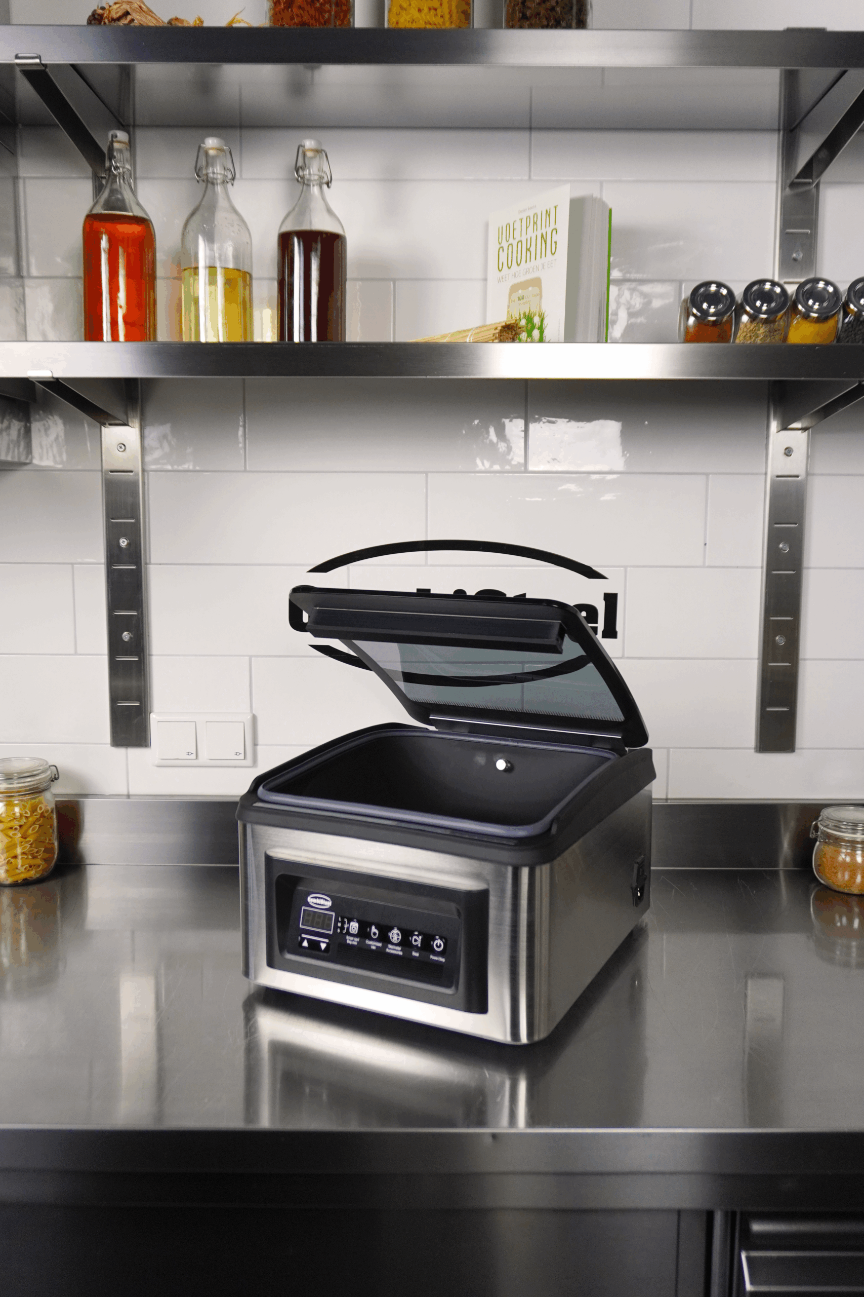 Kompakte Vakuummaschine aus Edelstahl mit 380 W
