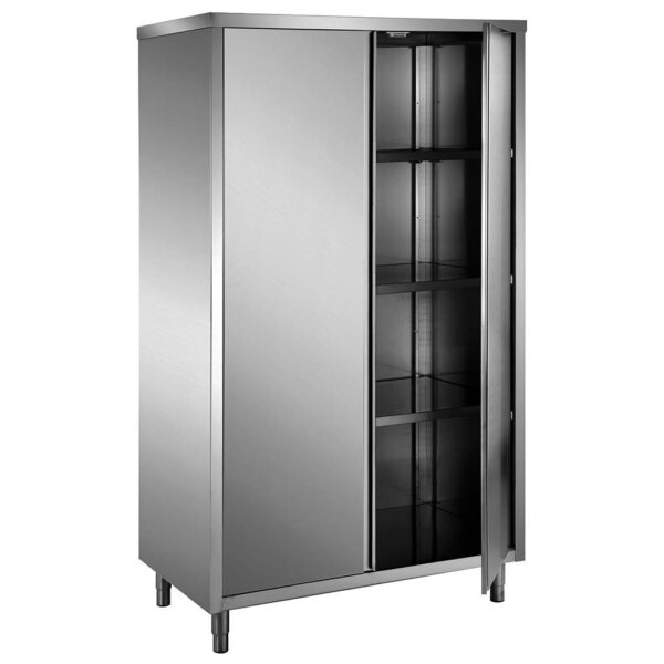 SARO Edelstahl-Lagerschrank mit 2 Flügeltüren 1200x600 AISI 304