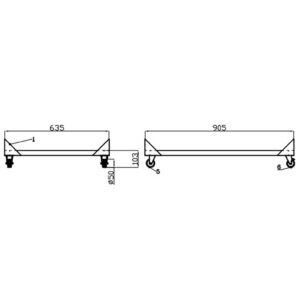 UNTERBAU FÜR SALADETTE 2 TÜREN
