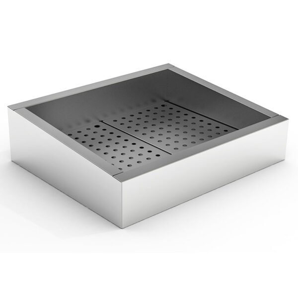 GEMAHLENES EIS BEHÄLTER SCHIEF 2/1 GN AISI 304 WASSERHAHN AN DER BEDIENUNG SEITE