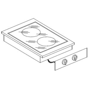 GLASKERAMIKHERD 2 ZONEN