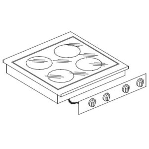 GLASKERAMIKHERD 4 ZONEN