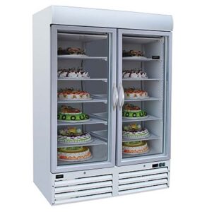 TIEFKÜHLSCHRANK 2 GLASTÜREN