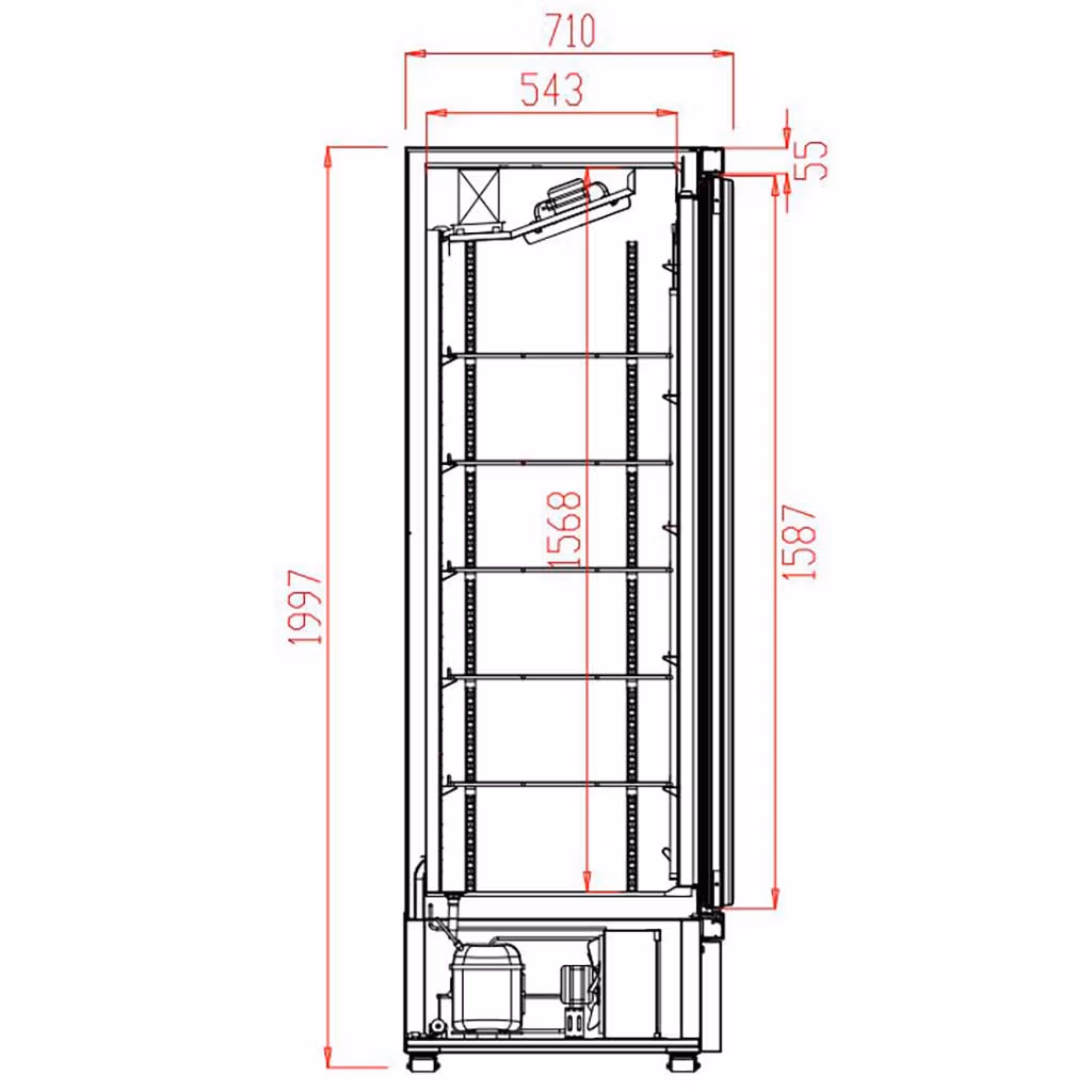 TIEFKÜHLSCHRANK 1 GLASTÜR JDE-600F – Bild 2