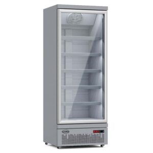 Kühlschrank 1 Glastür JDE-600R – Frontansicht, 600 L weißes Design