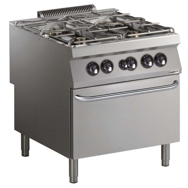 PRO 900 GASHERD 4 BR. MIT GAS BACKOFEN