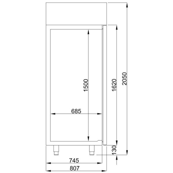KÜHLSCHRANK EDELSTAHL MONO BLOCK 1400 LTR – Bild 2
