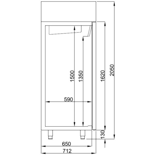 KÜHLSCHRANK EDELSTAHL 550 LTR – Bild 2