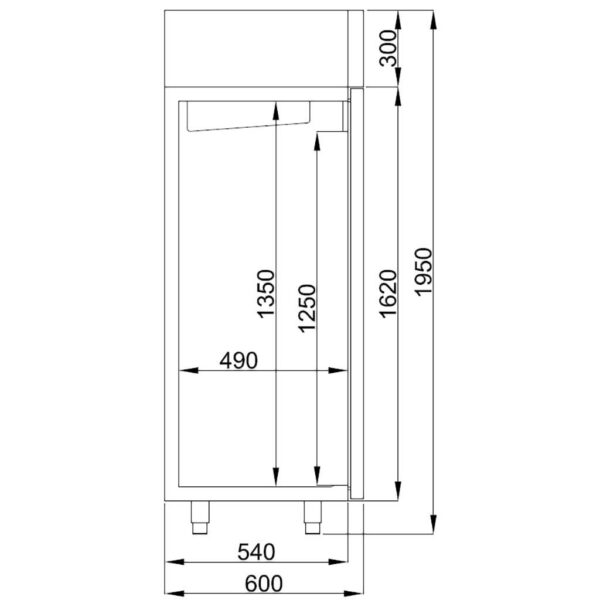 KÜHLSCHRANK EDELSTAHL 400 LTR STATIC – Bild 2