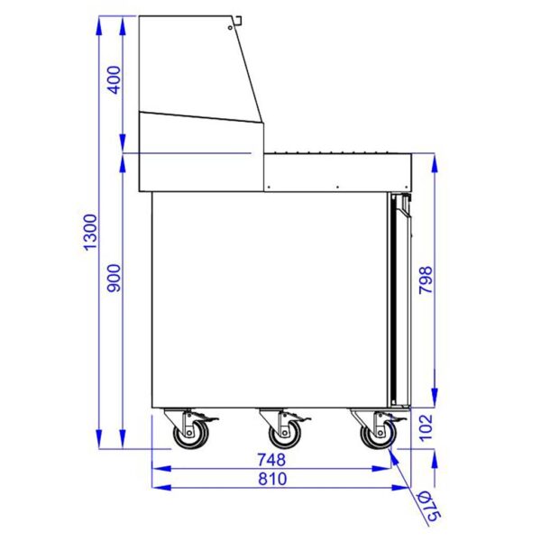PIZZATISCH 3 TüREN 13x 1/3GN BEHäLTER – Bild 2