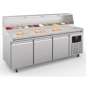 PIZZATISCH 3 TüREN 13x 1/3GN BEHäLTER