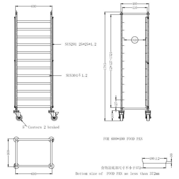 ABRÄUMWAGEN DEMONTABEL EN 600x400 – Bild 2