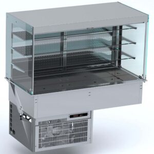 EINBAU WANDMODELL KÜHLVITRINE ECKIG – MIT ROLLVORHANG 4/1 GN