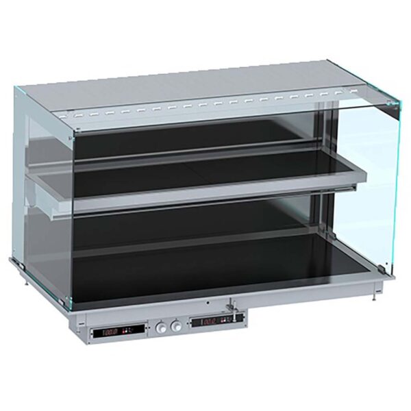 EINBAU WANDMODELL WÄRMEVITRINE KERAMIK ECKIG - SCHWARZ 4/1