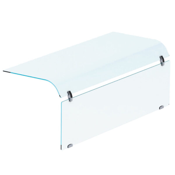AUFSATZBORD MIT EINSEITIG ABGERUNDET GLAS GESCHLOSSEN - 2/1