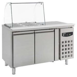 KÜHLTISCH MIT GLAS 2 TÜREN