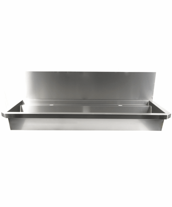 EDELSTAHL WASCHBECKEN 2 ABLASSHAHNE 1200MM  ABLAUFSTOPFEN UND SCHUTZWAND INKLUSIVE, EXKLUSIV HAHNE – Bild 10