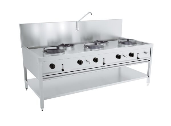 GAS WOKTISCH 3X17KW + 2X9KW