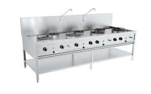 Gas-Woktisch für Gastronomie und Gewerbe