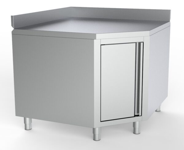 ARBEITSTISCH ECKE MIT TÜR UND AUFKANTUNG 1000/1000 FÜR 600MM TISCH