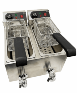 Elektro Tischfriteuse 2x4 L für Gastronomie und Gewerbe