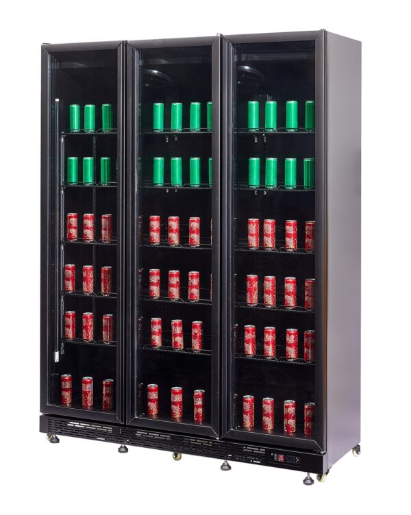 KÜHLSCHRANK 3 GLASTÜREN SCHWARZ NAP-1200  *TRANSPORT AUF ANFRAGE* – Bild 8