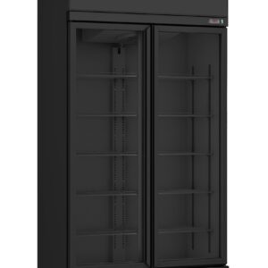 Kühlschrank 2 Glastüren Schwarz IRM-770 BL – Frontansicht, 770 l, LED Umluftkühlung