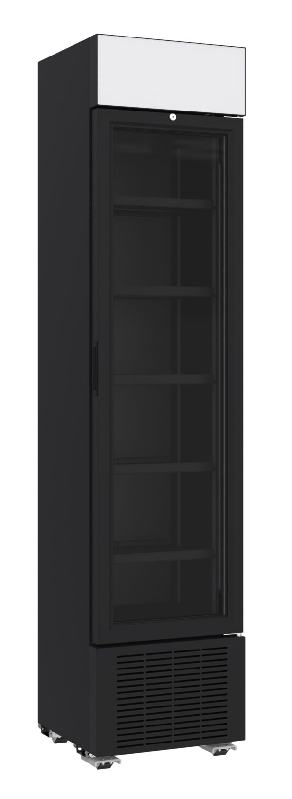 KÜHLSCHRANK 1 GLASTÜR SCHWARZ 232L *TRANSPORT AUF ANFRAGE*