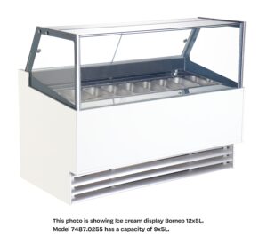 Speiseisvitrine Phuket 9x5 ltr für Gastronomie und Gewerbe