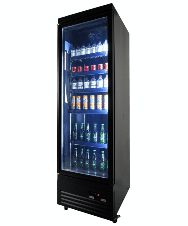 KÜHLSCHRANK 1 GLASTÜR SCHWARZ CEB-500R BL – Bild 3