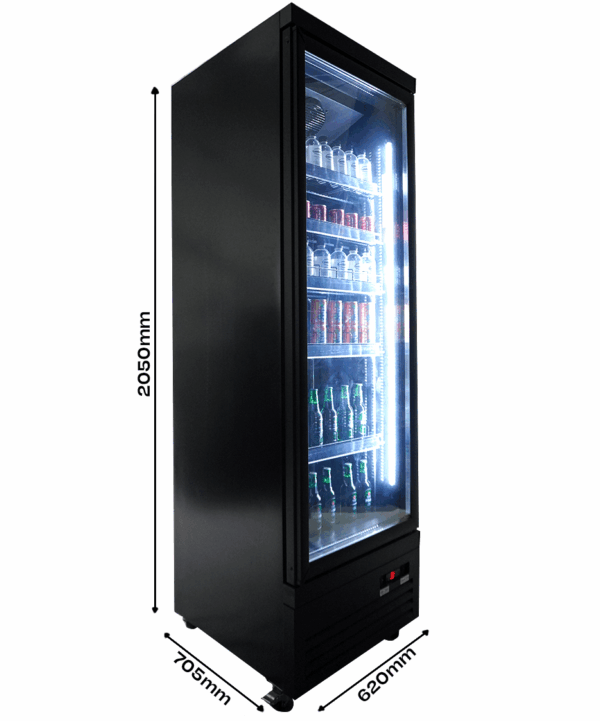 KÜHLSCHRANK 1 GLASTÜR SCHWARZ CEB-500R BL – Bild 6