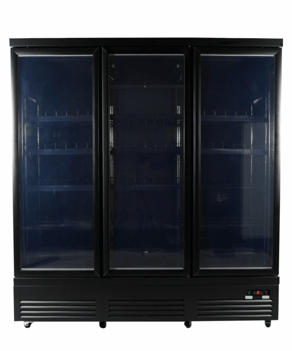 KÜHLSCHRANK 3 GLASTÜREN SCHWARZ CEB-1600R BL – Bild 3