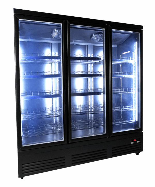 KÜHLSCHRANK 3 GLASTÜREN SCHWARZ CEB-1600R BL – Bild 6