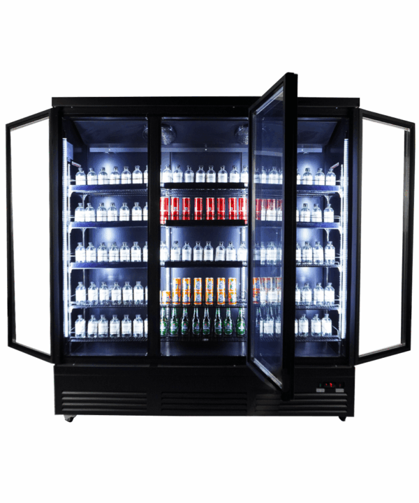 KÜHLSCHRANK 3 GLASTÜREN SCHWARZ CEB-1600R BL – Bild 10