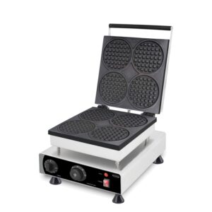 Waffeleisen für 4 runde Waffeln für Gastronomie und Gewerbe
