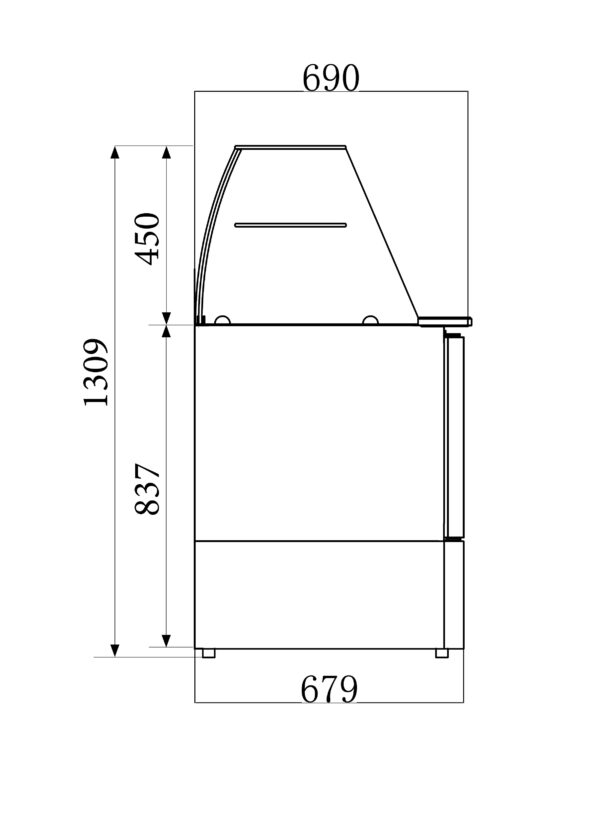 GEKÜHLTE SALADETTE MIT GLAS  2 TÜREN – Bild 2