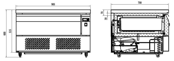 KÜHL-/TIEFKÜHLTISCH 1 SCHUBLADE 2X 1/1GN – Bild 5