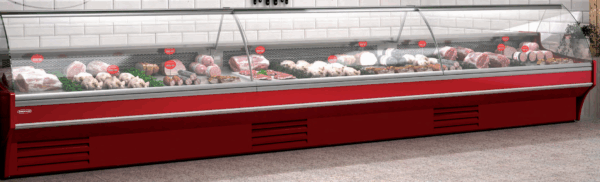 3,00 m PTM COOLING BUTCHER ONE VE10 – FLEISCHTHEKE Rundglas, Rubinrot – Bild 3