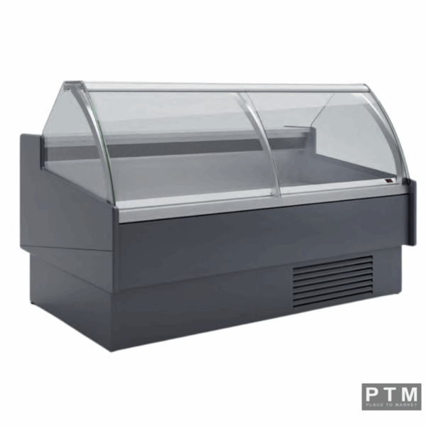4,30 m PTM COOLING BUTCHER PREMIUM VE12 – Fleischthekenanlage (extra tief, rundglas) – Bild 2