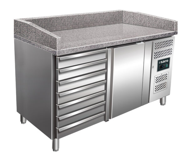PTM Pizzatisch, 1 Tür + 7 Schubladen,
Modell MARGA PZ 1610 TN