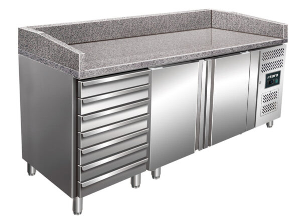 PTM Pizzatisch, 2 Türen + 7 Schubladen,
Modell MARGA PZ 2610 TN