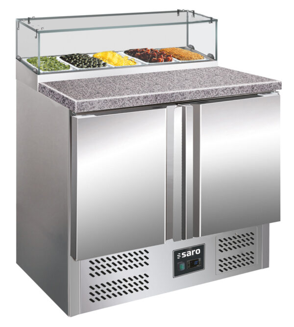 PTM Pizzatisch, 2 Türen, Glasaufsatz,
Modell PS 200 G