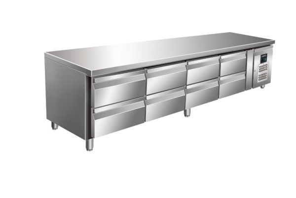 PTM Unterbaukühltisch mit 4x2 Schubladen,
Modell UGN 4180 TN